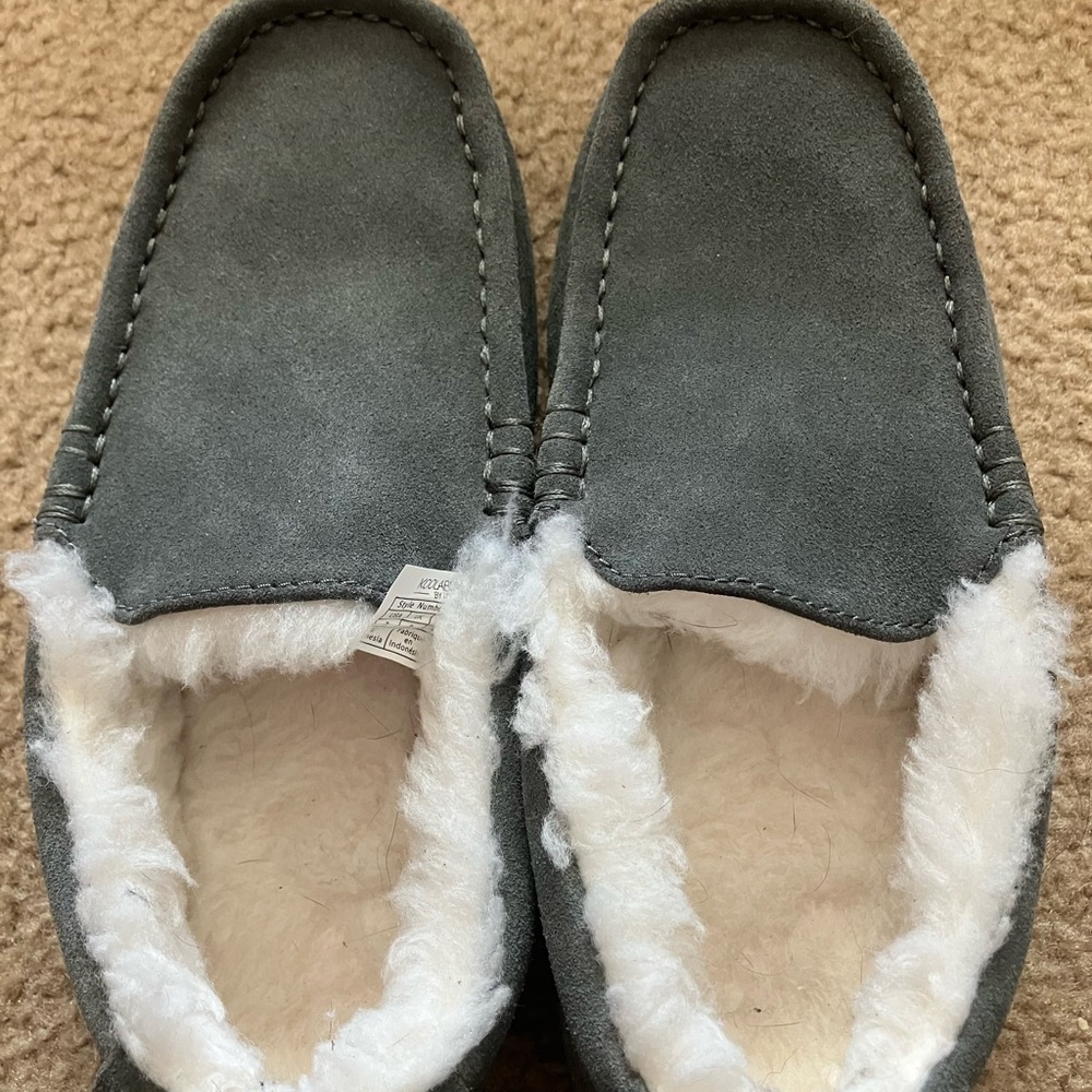 UGG Gray Cozy Suede Slip-On Loafers